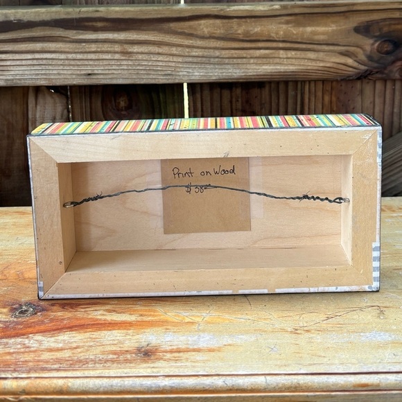 Space Blazer Rocket Ship in Outer Space Art Print on Wood with Hanger 10 1/8”L - Picture 4 of 4